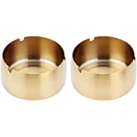 Ldawy Cenicero- 2 Piezas Ceniceros de Acero Inoxidable irrompibles a Prueba de Viento para Uso en Interiores o…